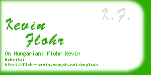 kevin flohr business card